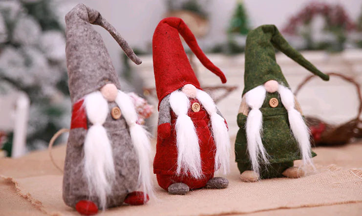 Christmas Decorations - Gnome Doll & Forest Santa Figurine For Home Decor