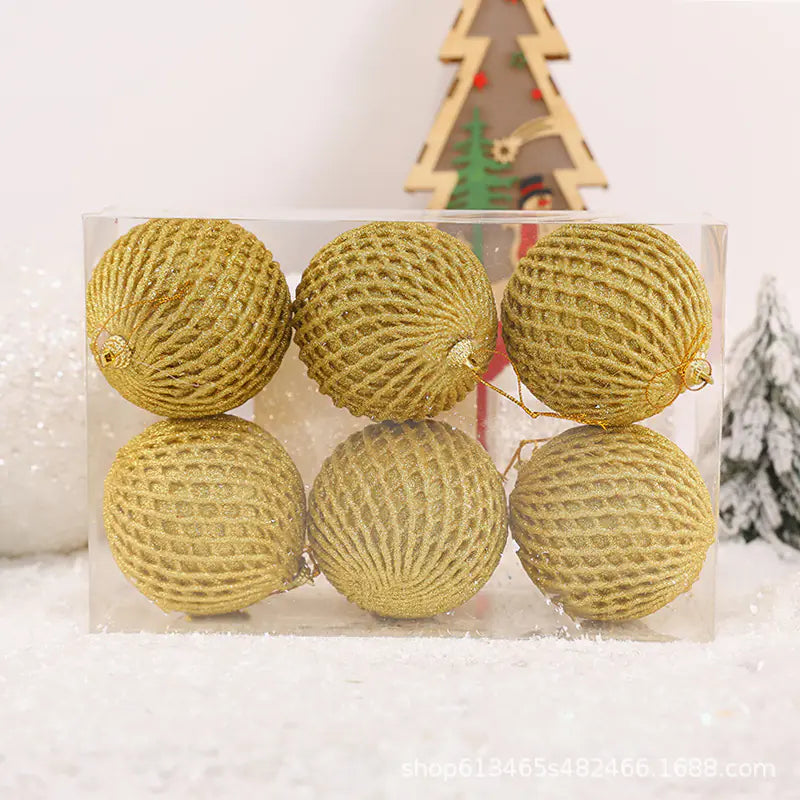 Foam Grid Christmas Ball Ornaments For Home Decor