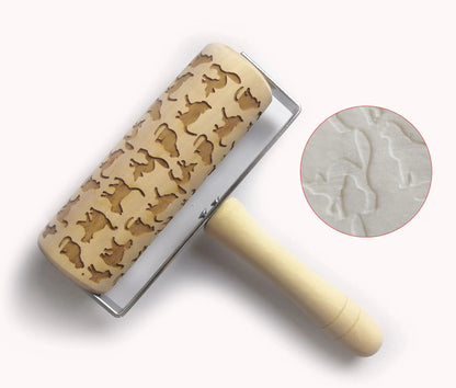 Christmas Print Eco-Friendly Kitchenware Mini Rolling Pin