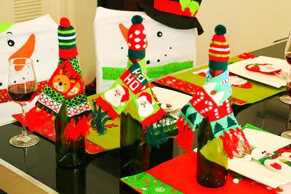 Christmas Wine Bottle Covers For Holiday Home Decor