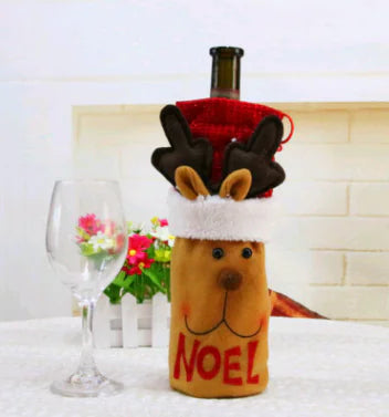 Christmas Wine Bottle Covers For Holiday Home Decor