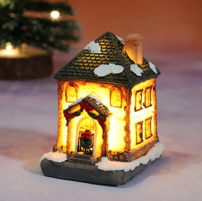 Classic Christmas House Village Style Light Decoration For Home Decor